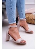 Dámske sandále na podpätku Powder Pink Lexi