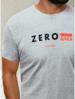 Pánske tričko s potlačou svetlo šedé FashionStreet RX4744