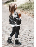 Dziecięce Botki Skórzane Z Suwakiem Czarne Omua