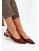 Baleríny Ze Zlatou Sponou Bordové Iverelle