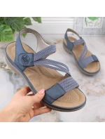 Pohodlné modré sandále Rieker W RKR587