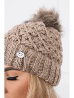 Čiapka K165 tmavo béžová