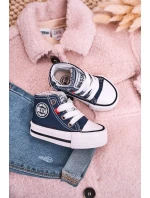 Dziecięce Wysokie Trampki Z Suwakiem BIG STAR HH374189 Granatowe