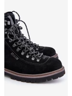 Zamszowe Ocieplane Botki Trapery Męskie Big Star OO174643 Hi-Poly System Czarne