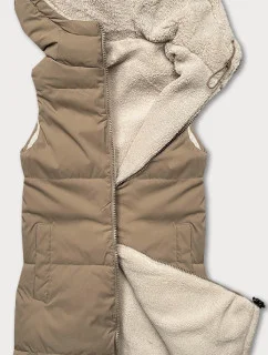 Dámska obojstranná vesta z ovčej kože J Style beige (16M9166-62)