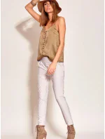 Dámske nohavice so širokým pásom ctb0071 - FPrice