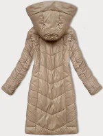 Béžová dámska prechodná prešívaná bunda S'West (B8302-12)