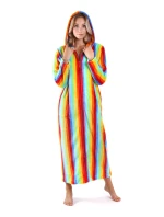 Dámsky župan 3656 Capri s kapucňou a zipsom - Vestis