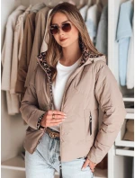 Dámska obojstranná prechodná bunda ZIBERKA beige FashionStreet TY4870