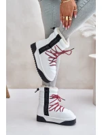 Śniegowce Damskie Na Grubej Podeszwie Wegańskie D.Franklin DFSH371007 Białe