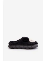 Ciepłe Futrzane Kapcie Damskie Czarne Jozelinetta