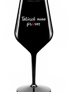 Daddy's Out of Stock - čierny nerozbitný pohár na víno 470 ml