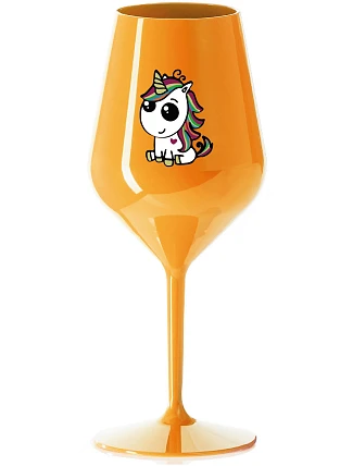 SPIRITUAL ONE - oranžový nerozbitný pohár na víno 470 ml