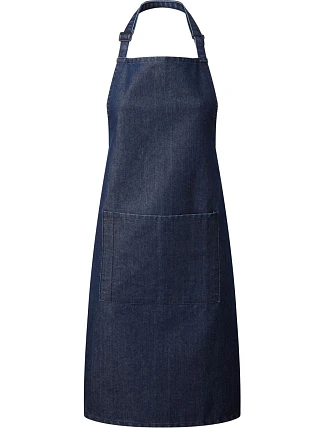 Premier PR 154 Zástera s náprsenkou a vreckom na bruchu „Colours“ 39.0154 indigo denim Premier PR 154 Zástera s náprsenkou a vreckom na bruchu „Colours“ 39.0154 indigo denim