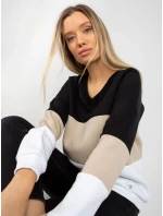 Mikina RV BL 8377.89 čierna a béžová