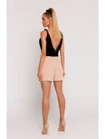 M775 Šortky so záhybmi - béžové M775 Šortky so záhybmi - béžové