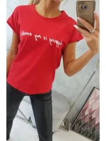 Nakupovanie je moja kardio červená blúzka