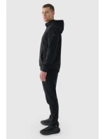 Męska Bluzka Z Kapturem Rozpinana 4F 4FWAW24TSWSM1256-20S Czarna