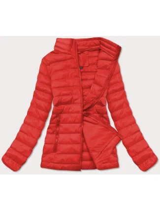 Ľahká červená dámska prešívaná bunda (20311-270)