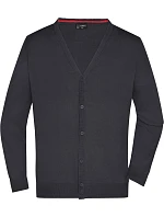 Daiber JN 661 Pánsky pletený kardigán s výstrihom do V 02.0661 čierny Daiber JN 661 Pánsky pletený kardigán s výstrihom do V 02.0661 čierny