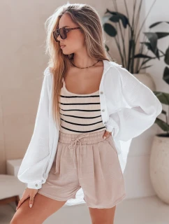 Dámske šortky RELAX TIME beige FashionStreet SY0458