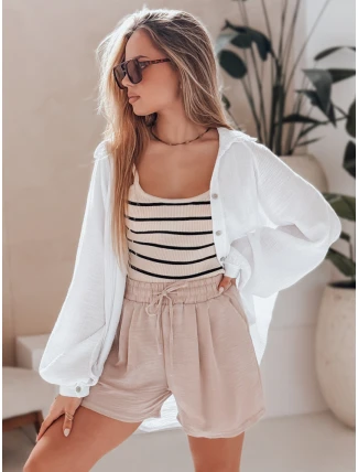 Dámske šortky RELAX TIME beige FashionStreet SY0458