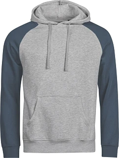 Tee Jays TJ 5156 Mikina s kapucňou, dvojfarebná „Unlabeled“ 18.5156 heather/ink
