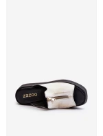 Zazoo 2916 Dámske žabky na pevnej platforme so zipsom zlaté Zazoo 2916 Dámske žabky na pevnej platforme so zipsom zlaté