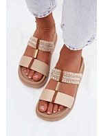 Dámske ponožky na platforme ZX6092-2 226369 beige - Sweet Shoes