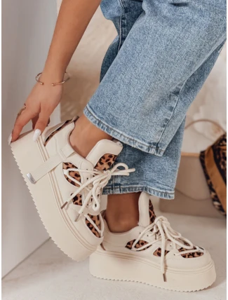 Dámske tenisky na vysokej platforme UPSOLE s leopardím vzorom FashionStreet ZY0802 Dámske tenisky na vysokej platforme UPSOLE s leopardím vzorom FashionStreet ZY0802