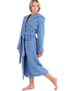 Dámsky župan Athena s kapucňou 3116 Denim Light - Vestis