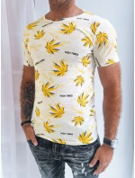 Pánske biele tričko s potlačou FashionStreet RX5277