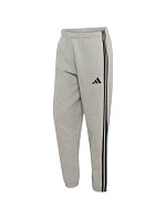 Pánske nohavice adidas Essentials 3-Stripes Fleece Tapered Cuffed, sivé, KY4127 Pánske nohavice adidas Essentials 3-Stripes Fleece Tapered Cuffed, sivé, KY4127