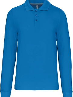 Kariban K 243 Pánske polo s dlhým rukávom z piké 20.K243 tropical blue