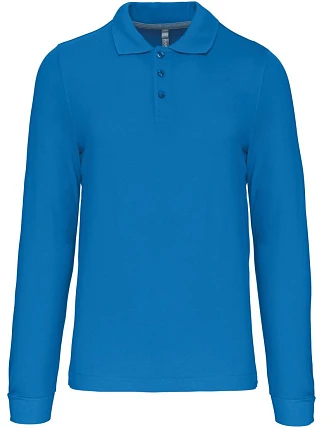 Kariban K 243 Pánske polo s dlhým rukávom z piké 20.K243 tropical blue Kariban K 243 Pánske polo s dlhým rukávom z piké 20.K243 tropical blue