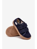 Kapcie Barefoot Chłopięce Gładkie Milami Granatowe Saphira