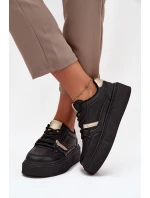 Damskie Sneakersy Na Platformie Big Star SS274360 Czarne