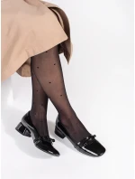 Trendy čierne dámske lodičky na širokom podpätku Trendy čierne dámske lodičky na širokom podpätku