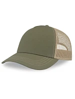 Atlantis Headwear Rapper Canvas-S 5-panelová truckerová čiapka 33.0234 olivová/khaki Atlantis Headwear Rapper Canvas-S 5-panelová truckerová čiapka 33.0234 olivová/khaki