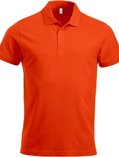 Clique Classic Lincoln S/S Pánske polo tričko z hrubej bavlny 67.8244 krvavooranžové