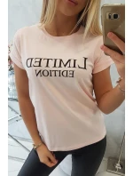 Limitovaná edícia blúzky púdrovo ružová + čierna