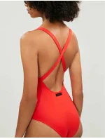 Jednodielne plavky KW0KW00806-XA7 červená - Calvin Klein