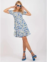 Dámske šaty RO SK 2522 5.32P bielo-modré - Rue Paris