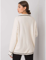 Krémový dámsky sveter s gombíkmi