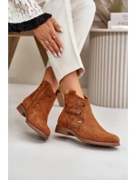 Dámske členkové topánky na zips Camel S.Barski