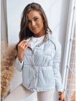 Dámska prešívaná obojstranná bunda NATINA light grey FashionStreet TY3618 Dámska prešívaná obojstranná bunda NATINA light grey FashionStreet TY3618