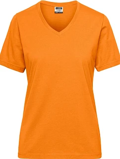 Daiber JN 1807 Dámske pracovné tričko z bio bavlny – Solid 02.1807 oranžové