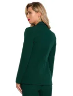 K141 Bunda s dvojitým vreckom a chlopňou - fľaškovo zelená