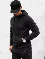 Pánska mikina s kapucňou čierna FashionStreet BX5559 Pánska mikina s kapucňou čierna FashionStreet BX5559