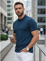 Modrá pánska polokošeľa FashionStreet PX0603